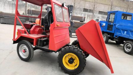 工程前卸翻斗車工地卸料搬運(yùn)車四輪小型蹦蹦車