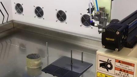 音響網布制品噴膠機，高強度霧化吸風除味自動噴膠機