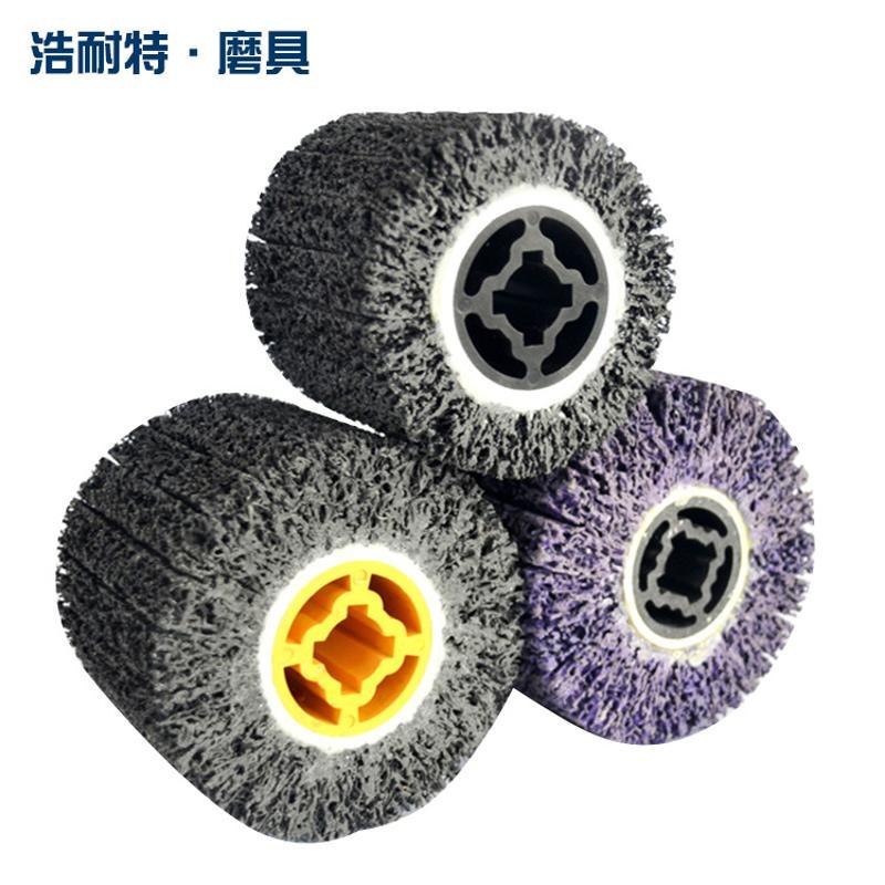 特價批發(fā) 黑色拉絲輪100*100 十字膠芯拋光輪 不銹鋼拉絲輪