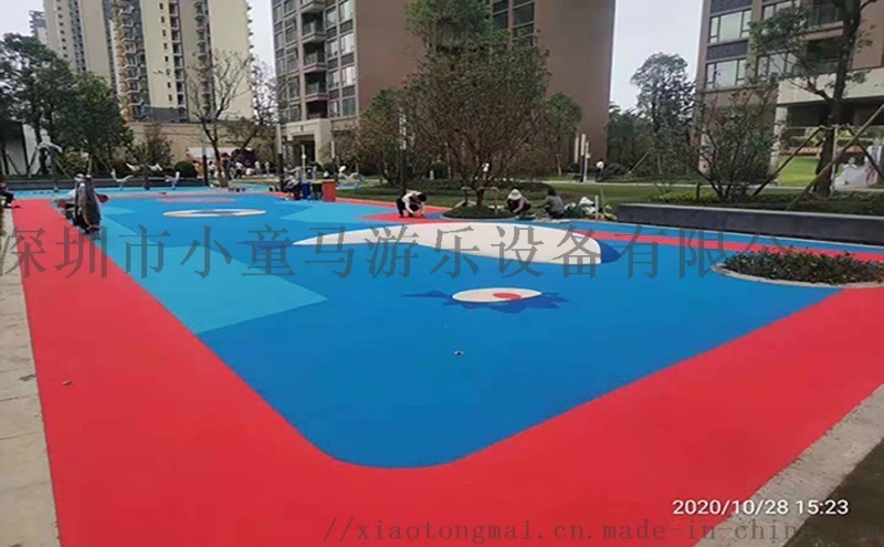 深圳幼兒園塑膠地面，EPDM地膠軟膠，懸浮地板廠家