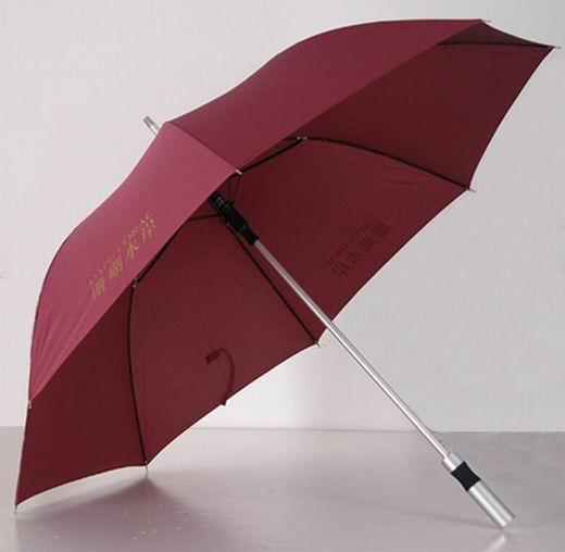 中山郎天雨傘廠供應(yīng)27寸鋁合金高爾夫晴雨傘直桿廣告?zhèn)? onmouseover=