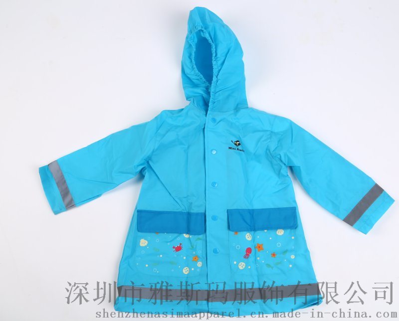 時尚趣味 滌綸環(huán)保兒童輕薄透氣 斗篷雨衣 連體雨披