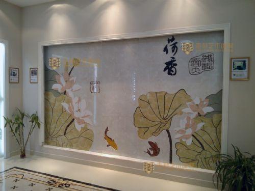 專業廠家直銷彩雕陶瓷背景墻拼花