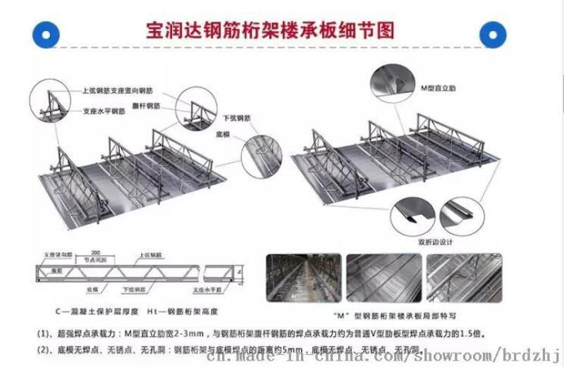 湖北武漢600型TD3-90桁架樓承板廠  潤達